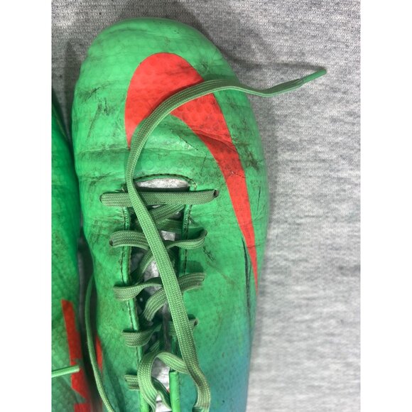 Nike Youth Shoes Mercurial Soccer Cleats Outdoor Kids Size 6Y Neon Green Orange - Picture 2 of 9